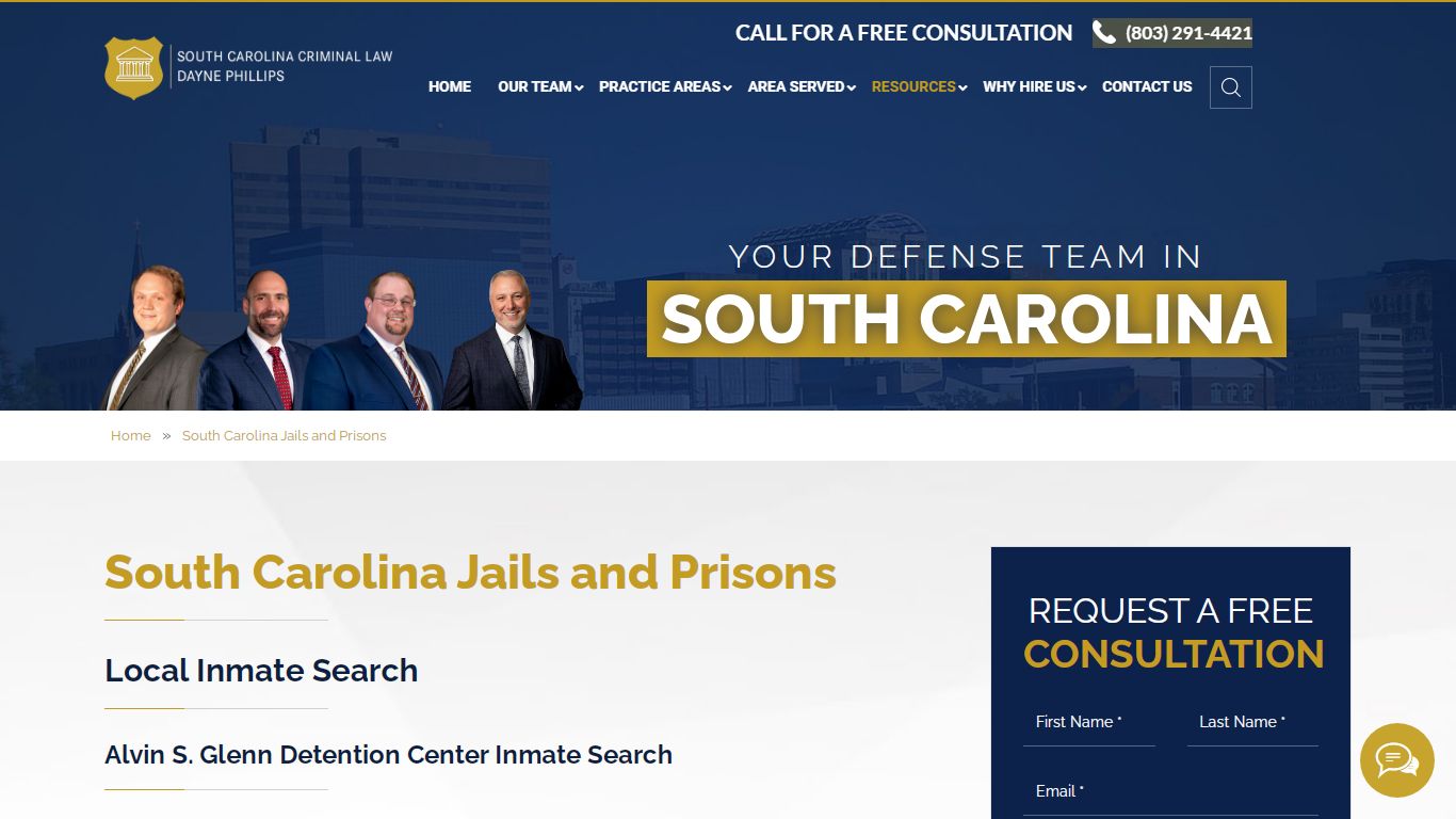 South Carolina Jails and Prisons - Dayne Philips